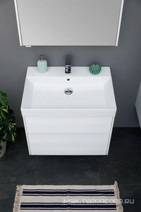 Раковина-столешница 60 см (без тумбы не продается), цв белый Aquanet Бруклин 198206