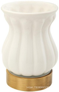 Стакан настольный, (керамика, держатель цв.бронза),  ZZ Migliore Olivia 17445