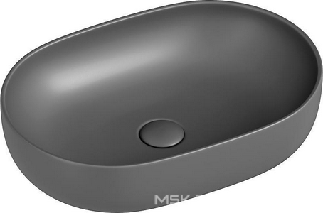 Раковина-чаша, накладная, 60х47 см, БЕЗ отверстия под смеситель, БЕЗ донного клапана, цв. антрацит матовый Ceramica Nova Element CN6047MH
