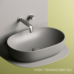 Раковина-чаша, накладная, 60х47 см, БЕЗ отверстия под смеситель, БЕЗ донного клапана, цв. антрацит матовый Ceramica Nova Element CN6047MH