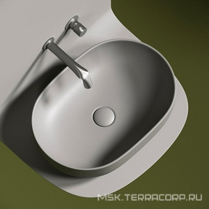 Раковина-чаша, накладная, 60х47 см, БЕЗ отверстия под смеситель, БЕЗ донного клапана, цв. антрацит матовый Ceramica Nova Element CN6047MH