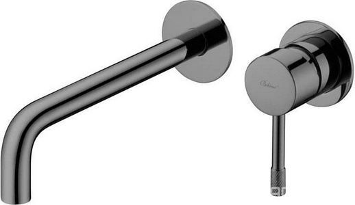 Смеситель для раковины  Shine Gun Metall С ВНУТРЕННЕЙ ЧАСТЬЮ, цв. черный, ZZ Boheme UNO 465-SGM