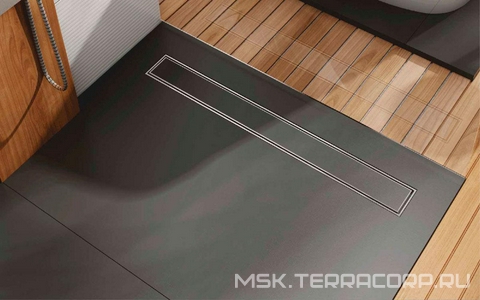 Душевой лоток 700 мм, пропускн.спос-ть 48 л/мин, с основой под плитку, (цв.хром),  ZZ Vincea Say Optima SAY.603.70.S.U