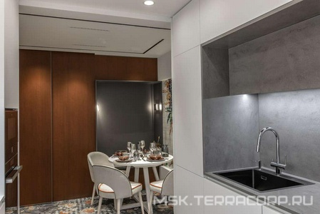 Мойка кухонная 540x400 мм, нерж. сталь 1,2 мм, в комплекте крепёж, донный клапан, сифон, декоратив. корзинчатый элемент, цв.вороненая сталь ZZ Omoikiri Akisame 4973096