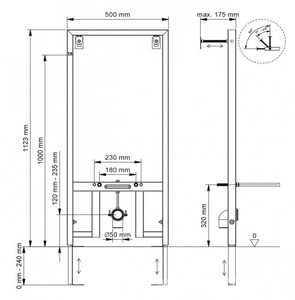 Инсталляция  для подвесного биде, звукоизолирующая прокладка и крепеж в комплекте, ZZ Berges Novum 049212