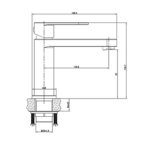 Смеситель для раковины, без донного клапана, цв.хром Cersanit Elio 63044