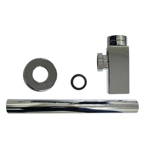 Сифон для раковины 1*1/4, квадратный, без донного клапана, цв. хром Azario Универсал AZ-109-CHR