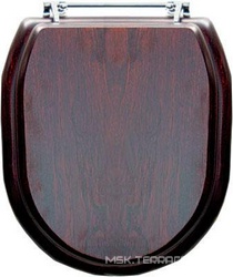 Сиденье для унитаза из темного дуба, петли (хром) , Classica ZZ