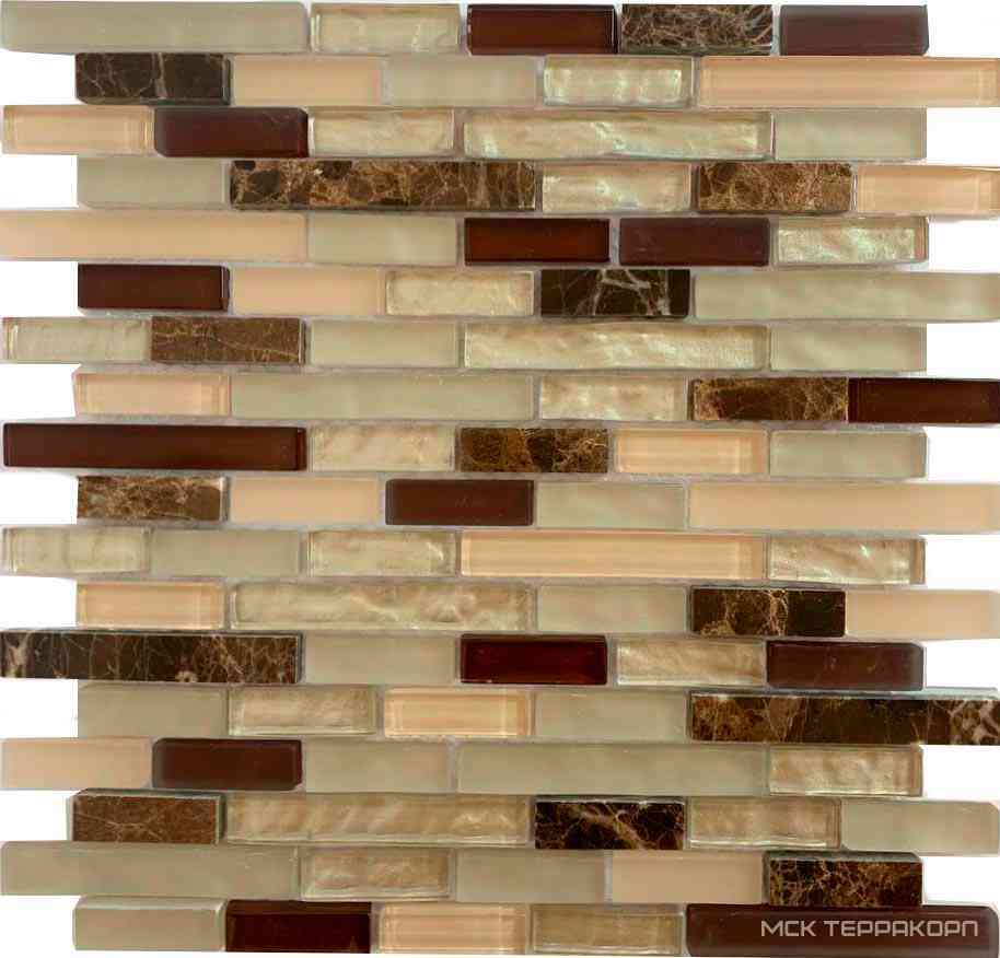Мозаика из стекла на сетке SK10-205 ZZ 30x30