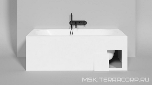 Ванна 1700х800хh600мм, встраив., литой камень S-sense глянец цв.белый, на регулируемых опорах, БЕЗ слива-перелива,  ZZ Salini Ornella 102314G