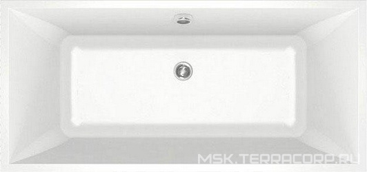Ванна отдельностоящая из искусственного камня Good Door Мадрид 170x80 см, перелив по центру, БЕЗ слива-перелива, цв. белый, ZZ