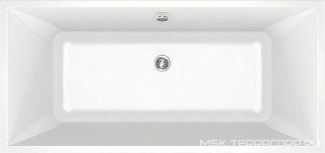 Ванна отдельностоящая из искусственного камня Good Door  170x80 см, перелив по центру, БЕЗ слива-перелива, цв. белый, ZZ Good Door Мадрид Ва00006