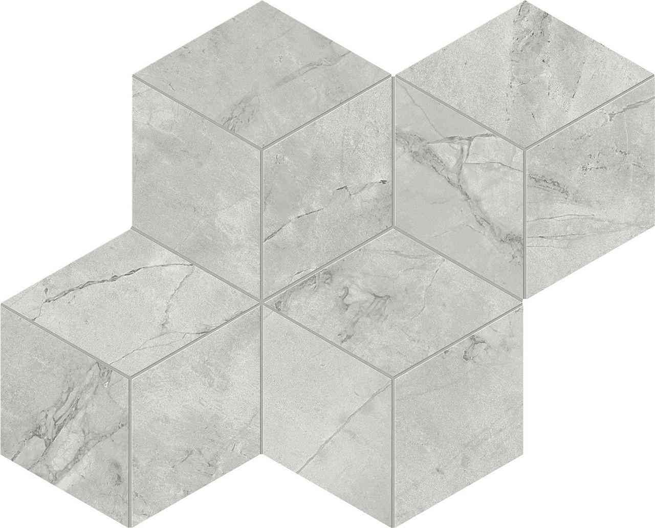 Marvel Grey Cloud Mosaico Esagono Silk ZZ 30x35