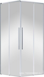 Душевой уголок 1000х800хh1950мм, прямоуг., правый/левый, (стекло прозрачное 6мм Easy Clean, фурн.цв.хром),  ZZ Vincea Slim-N VSS-4SN8010CL