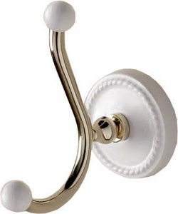 Крючок двойной (керамика/латунь)  ZZ Devon & Devon Dorothy DOR413ОТ