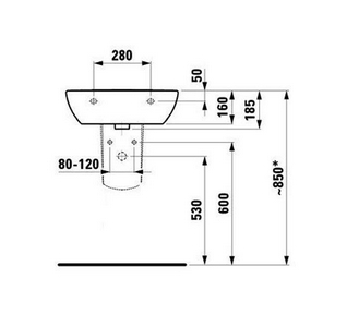 Полупьедестал для раковины,  ZZ Laufen Laufen Pro 8.1995.1.000.000.1