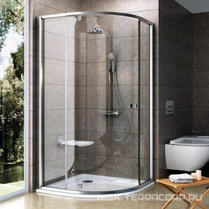 Душевой уголок -100 профиль-белый, стекло - прозрачное, без поддона ZZ Ravak PSKK3 376AA100Z1