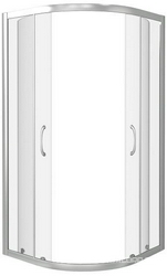 Душевое ограждение "Latte" R-90, полукруглое 90*90, стекло Грейп., БЕЗ поддона, профиль хром XX
