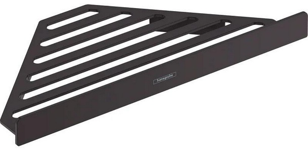 Полочка-мыльница решетка, угловая, 148х305хh26мм, (цв.матовый черный),  ZZ Hansgrohe AddStoris 41741670