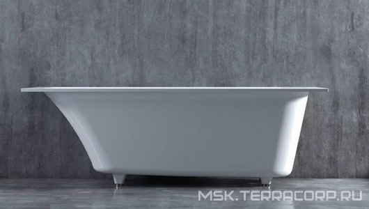 Ванна 1600х700хh600мм, встраив., литой камень S-Sense глянец цв.белый, д/к Up&Down в цвет ванны, интегрир.слив-перелив, ножки в компл,  ZZ Salini Orlanda Kit 102115G