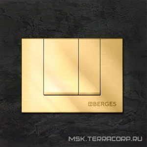 Клавиша L9, для инсталляции подвесного унитаза, двойной смыв, цв.золото ZZ Berges Novum 040049