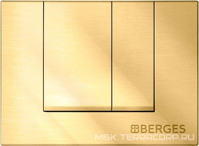 Клавиша L9, для инсталляции подвесного унитаза, двойной смыв, цв.золото ZZ Berges Novum 040049