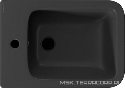 Биде подвесное 525х370мм, крепёж в компл., (цв.черный матовый),  ZZ Aqueduto Macio MAC0340