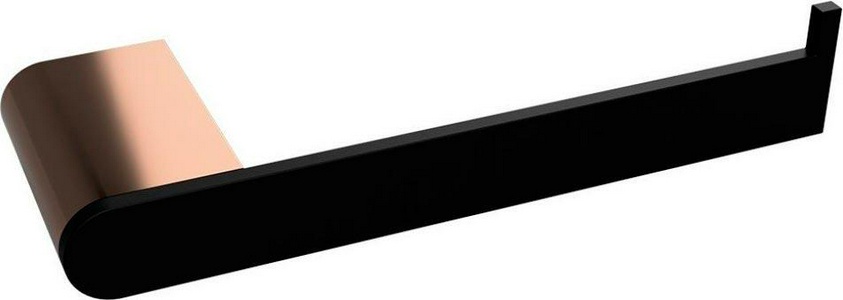 Держатель для т/б, (цв.черный матовый / розовое золото глянец ),  ZZ Bemeta Galla 108112030