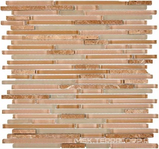 Мозаика 736 из мрамора и стекла (чипы 8x48/98/148) 30х30 Мастера Керамики Glass 736