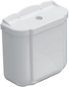 Бачок для моноблока PA003/PA004, 36*17*h47см, без механизма слива, подвод справа снизу, цвет: белый  ZZ Globo Paestum PA012.BI