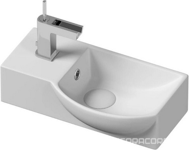 Умывальник  40 подвесной прямоугольный 400х200х120 мм (чаша справа, отверстие под смеситель слева), цв. белый ZZ Ceramica Nova Element CN6039R