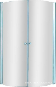 Душевое ограждение PF04, 900*900х1800 мм, полукруглое с распашными дверьми, профиль полированный алюминий, стекло прозрачное, БЕЗ поддона ZZ Graham Graham PF04 (900*900х1800)