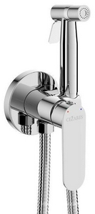 Смеситель совмещённый с гигиеническим душем, готовый комплект: лейка, шланг 120см., скрытая часть, (цв.хром),  ZZ Cezares Stylus STYLUS-DIF-01