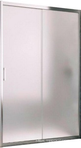 Дверь раздвижная двухсекционная 180* h200 см, профиль хром глянец, стекло сатин ZZ Vegas Glass ZP NOVO ZP TUR NOVO 180 08 10