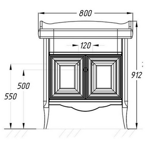Раковина Виктория 80 для тумбы  80, белая (БЕЗ ТУМБЫ НЕ ПРОДАЕТСЯ!) ZZ Opadiris Лоренцо 030300-u-01
