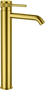 Смеситель для раковины, Высокий, без д/к, (цв.золото браш.),  ZZ Allen Brau Priority 5.31A02-GB