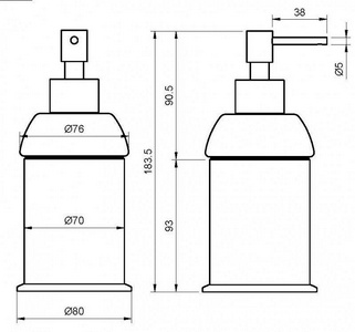 Дозатор настольный керамический, (цв.золото),  ZZ Cezares Aphrodite APHRODITE-SOIP-03/24