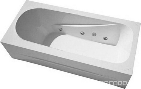 Ванна  "Массаж стандарт", г/м, 180х80х58,5см слив/перелив, каркас,фронтальная панель в комплекте (фурнитура ЦВ,БРОНЗА) ZZ Thermolux Leda Leda 180 стандарт массаж ЦВ.БРОНЗА