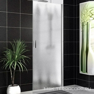 Дверь для душа, в нишу 80хh190см, распашная, реверсивная, (стекло шиншила 5мм, фурн.цв.хром), Uno ZZ BelBagno UNO UNO-B-1-80-CH-Cr