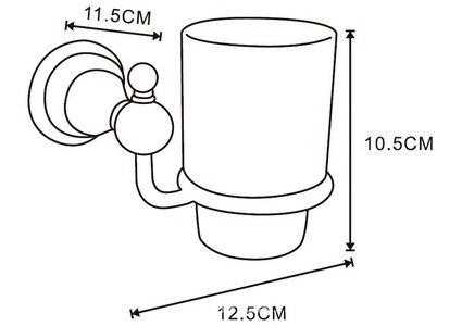 Стакан керамический  подвесной, цв. золото ZZ Azario ELVIA AZ-91106G