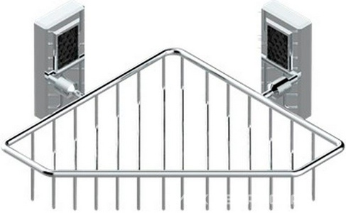 Полочка настенная угловая решетчатая 200х200мм (цв.хром, вставки черного хрусталя Lalique), stal ZZ THG Metropolis Black Cri A2M-A02-3623