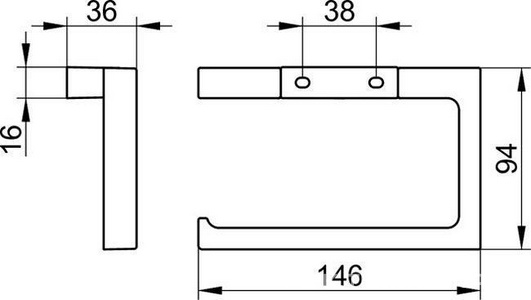 Держатель для туалетной бумаги, (цв.хром),  Keuco Edition 11 11162 010000