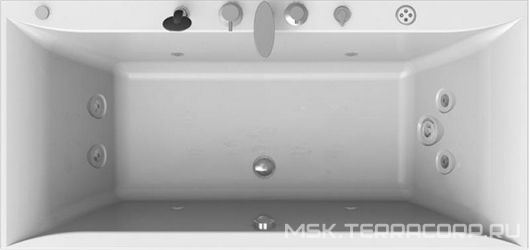 Акриловая ванна Radomir Палермо Спортивный Chrome 180x85 с пультом| 180x85x50