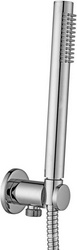Душевой гарнитур, кругл., кронштейн совмещ.со шланговым соед., лейка д/д ручн., шланг д/д, (цв.хром), Paffoni ZZ