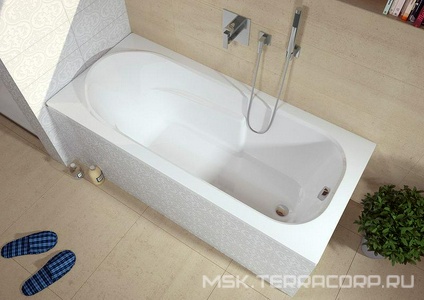 Ванна 160х75см, без ножек/рамы, панелей, слива-перелива, (акрил цв.белый),  ZZ Riho Columbia B001001005