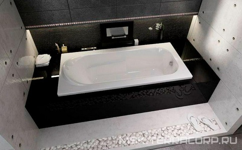 Ванна 160х75см, без ножек/рамы, панелей, слива-перелива, (акрил цв.белый),  ZZ Riho Columbia B001001005