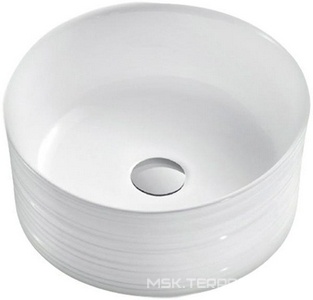 Раковина накладная на столешницу, круглая 410х410хh180мм, без отв.д/смесит., без перелива, (цв.белый глянцевый), BelBagno ZZ BelBagno Универсал BB1420