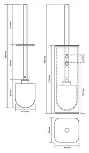 Ерш напольный/настенный, (металл, цв.хром),  ZZ Bemeta Solo 139113162