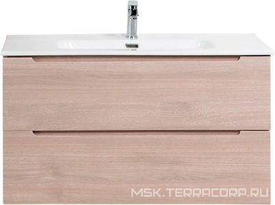 База под раковину подвесная с 2 выкатными ящиками, 810х460хh530мм, (без раковины), (цв.Rovere Grigio),  ZZ BelBagno Etna ETNA-800-2C-SO-RG-P