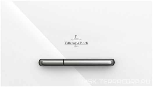 Клавиша двойного смыва (высококачественное безопасное стекло цв.белый глянцевый, клавиши нерж.сталь сатин.),  M300 ZZ Villeroy & Boch ViConnect 922160RE